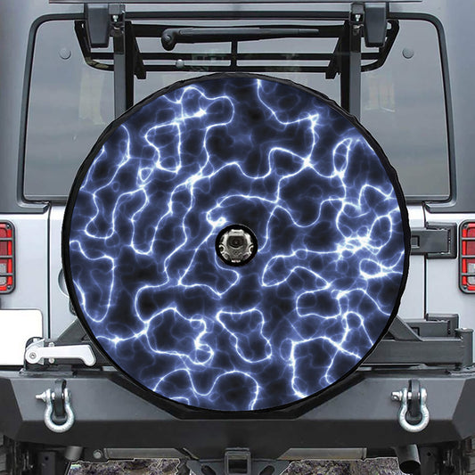 Lightning Chain Print Tire Cover With Camera Hole