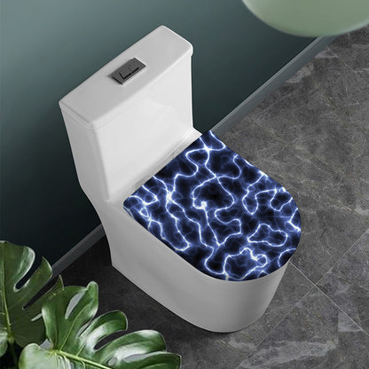 Lightning Chain Print Toilet Lid Cover