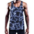 Lightning Chain Print Men's Workout Tank Top