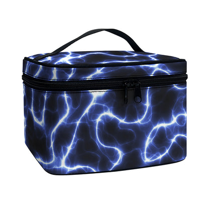 Lightning Chain Print Travel Makeup Bag