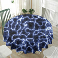 Lightning Chain Print Waterproof Round Tablecloth