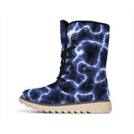 Lightning Chain Print Winter Boots