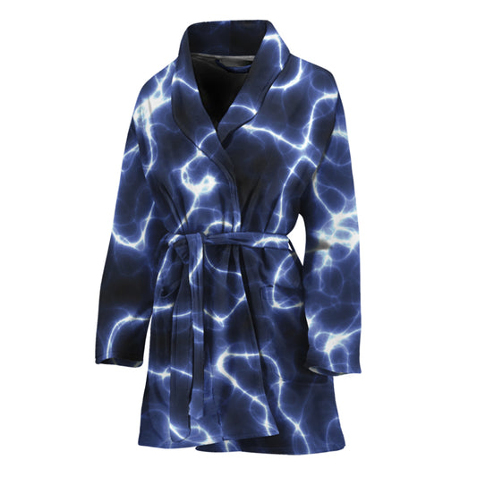 Lightning Chain Print Women's Bathrobe