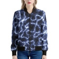 Lightning Chain Print Women's Bomber Jacket