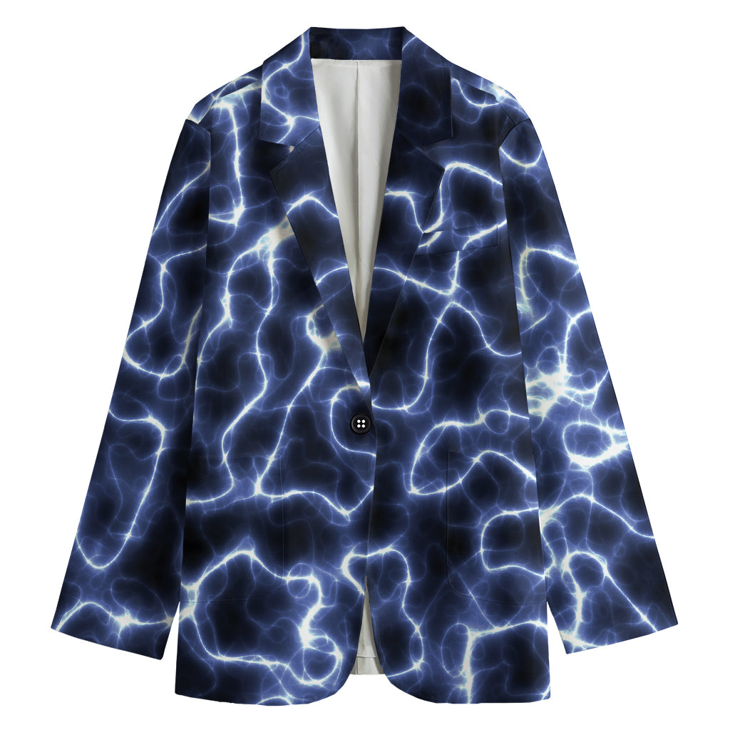 Lightning Chain Print Women's Cotton Blazer