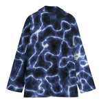 Lightning Chain Print Women's Cotton Blazer