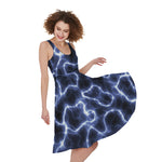 Lightning Chain Print Women's Sleeveless Dress