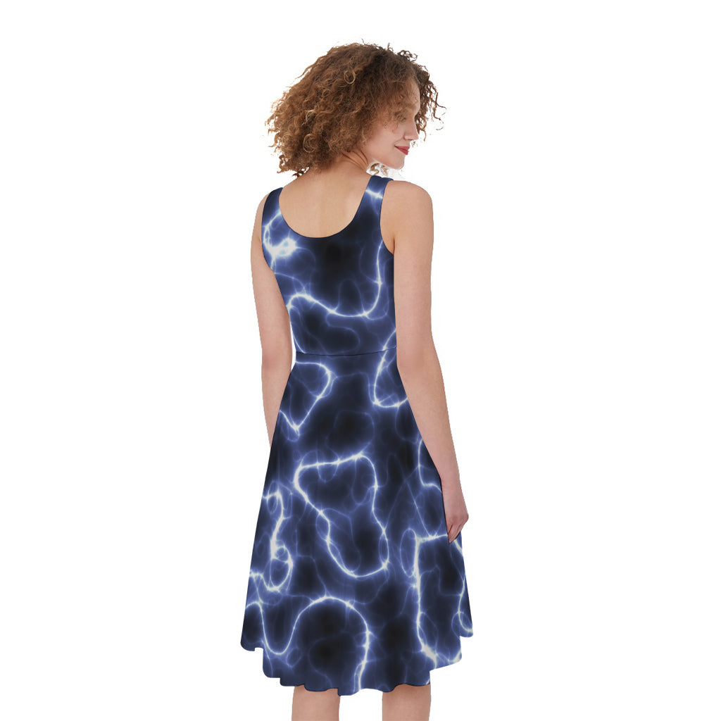 Lightning Chain Print Women's Sleeveless Dress