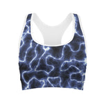 Lightning Chain Print Women's Sports Bra