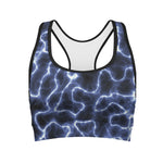 Lightning Chain Print Women's Sports Bra