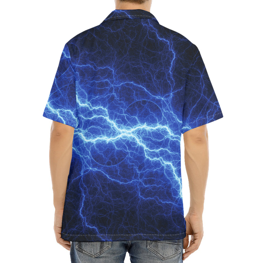Lightning Plasma Print Aloha Shirt