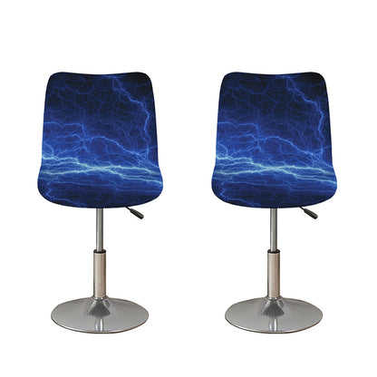 Lightning Plasma Print Bar Stool Covers