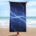 Lightning Plasma Print Beach Towel
