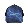 Lightning Plasma Print Black Mesh Trucker Hat