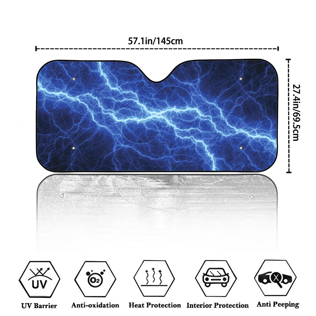 Lightning Plasma Print Car Windshield Sun Shade