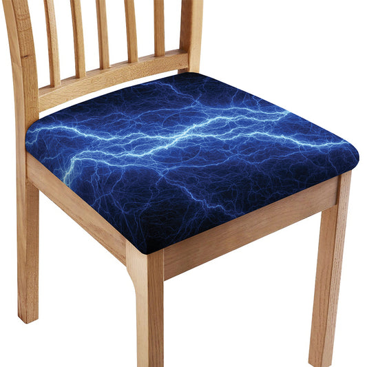 Lightning Plasma Print Chair Cushion Cover