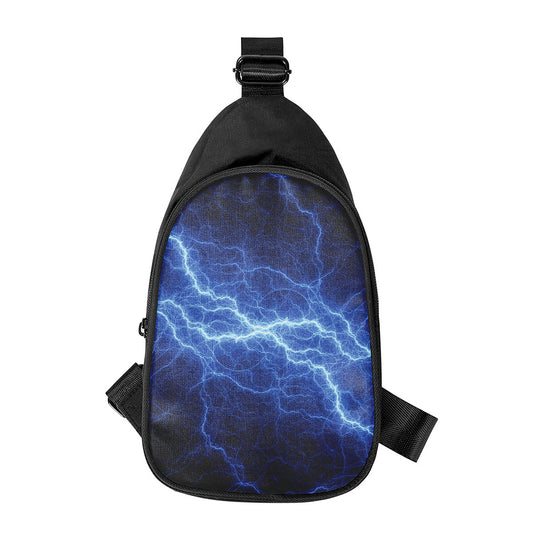 Lightning Plasma Print Chest Bag