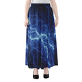 Lightning Plasma Print Chiffon Maxi Skirt