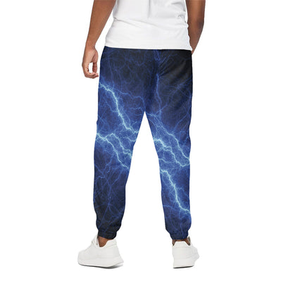Lightning Plasma Print Cotton Pants