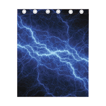 Lightning Plasma Print Curtain
