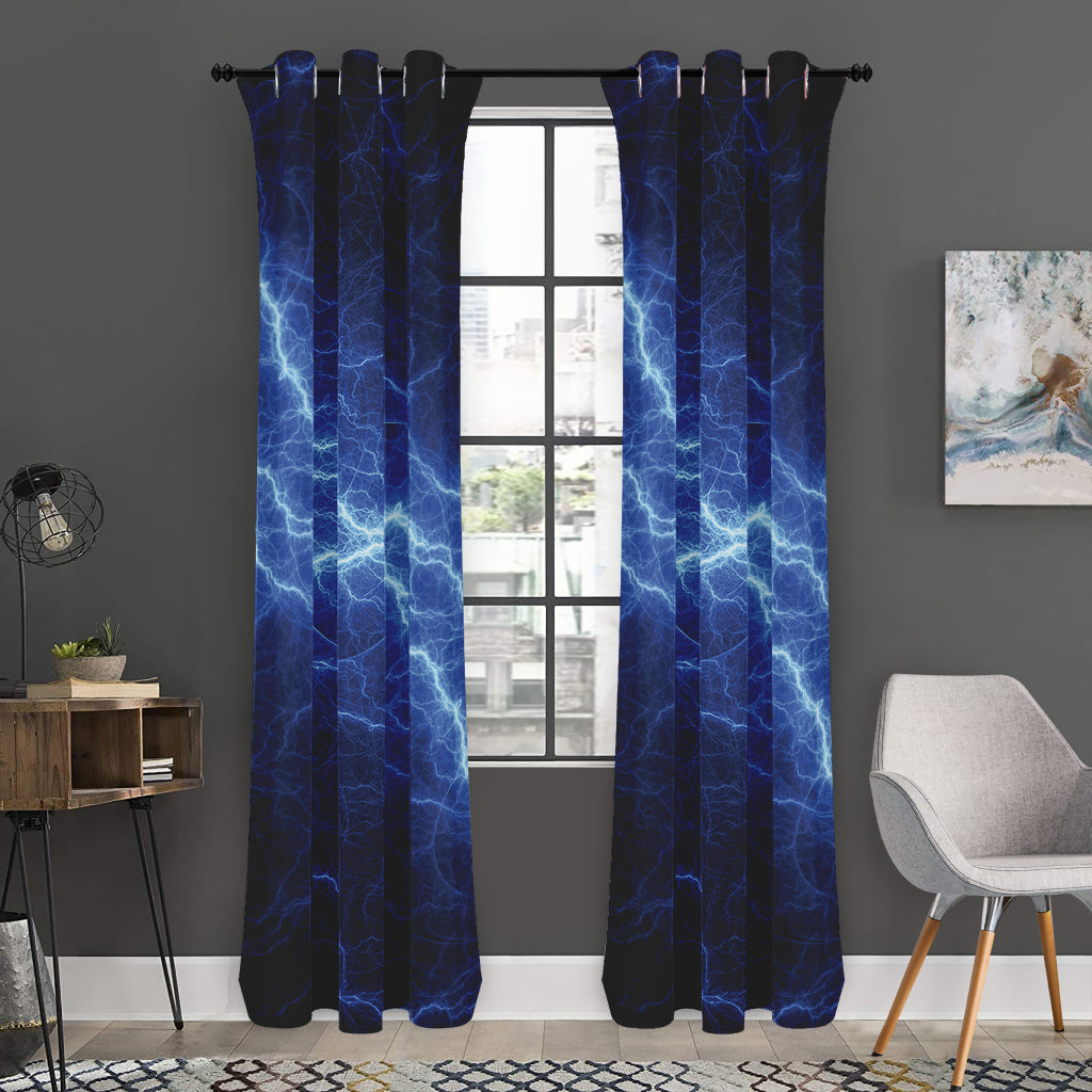 Lightning Plasma Print Curtain