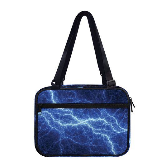 Lightning Plasma Print Double Strap Bible Bag