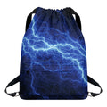 Lightning Plasma Print Drawstring Backpack