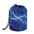 Lightning Plasma Print Drawstring Makeup Bag