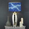 Lightning Plasma Print Drum Lamp Shade