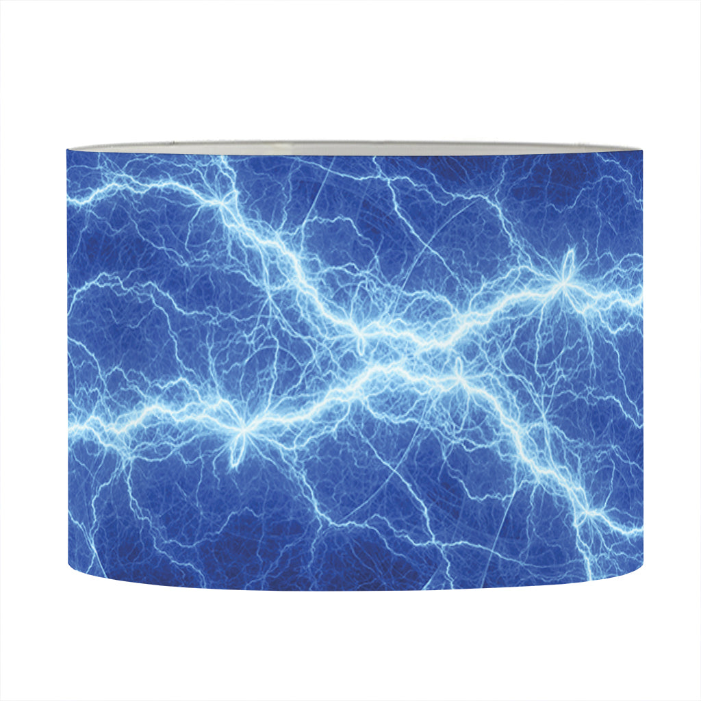 Lightning Plasma Print Drum Lamp Shade