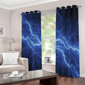 Lightning Plasma Print Extra Wide Grommet Curtains