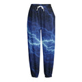 Lightning Plasma Print Fleece Lined Knit Pants