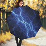Lightning Plasma Print Foldable Umbrella
