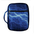 Lightning Plasma Print Front Pocket Bible Bag