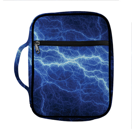 Lightning Plasma Print Front Pocket Bible Bag