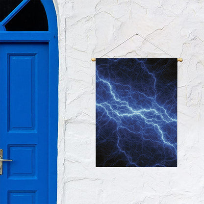 Lightning Plasma Print Garden Flag