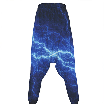 Lightning Plasma Print Hammer Pants