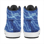 Lightning Plasma Print High Top Leather Sneakers