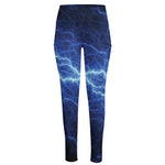 Lightning Plasma Print High-Waisted Pocket Leggings