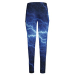 Lightning Plasma Print High-Waisted Pocket Leggings