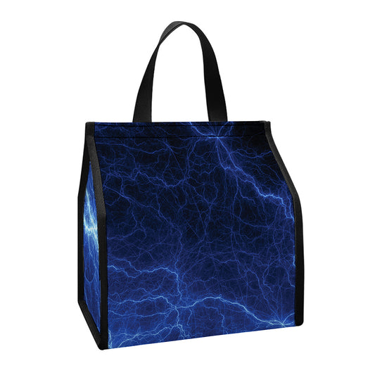Lightning Plasma Print Insulated Lunch Tote