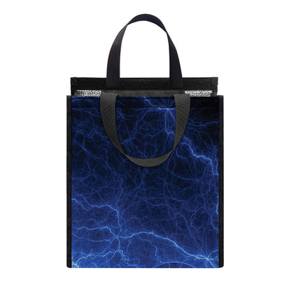Lightning Plasma Print Insulated Lunch Tote
