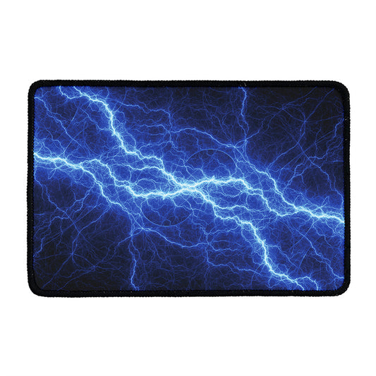 Lightning Plasma Print Kitchen Mat