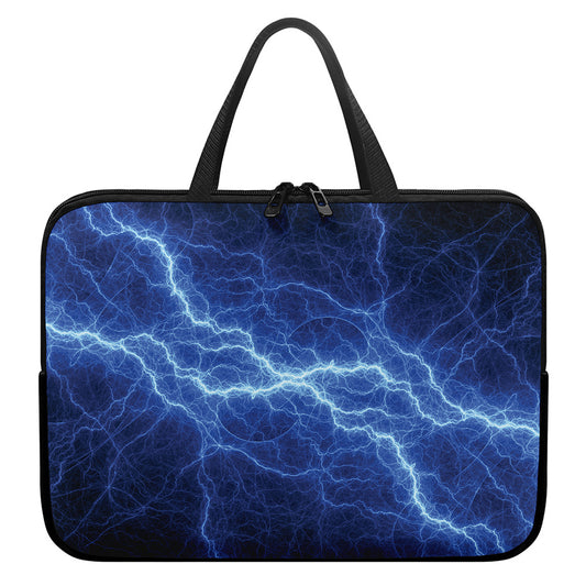Lightning Plasma Print Laptop Sleeve With Handle