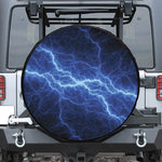 Lightning Plasma Print Leather Spare Tire Cover