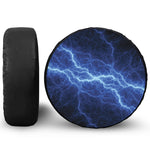 Lightning Plasma Print Leather Spare Tire Cover
