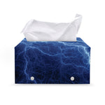Lightning Plasma Print Leather Tissue Box Cover