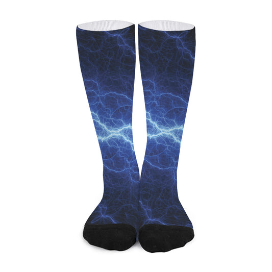 Lightning Plasma Print Long Socks