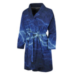 Lightning Plasma Print Men's Bathrobe
