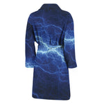 Lightning Plasma Print Men's Bathrobe